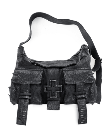 BRIDGE) cracked leather bag