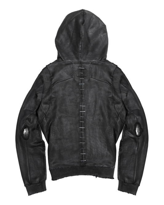 AA. wax [r.Armor] zip-up hoodie