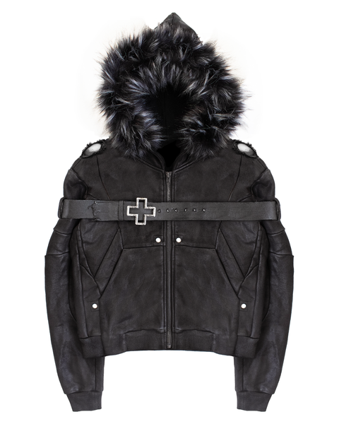 美品♡andwang Kirakira 2way fur zip up reversible detail ꨄ Kirakira 2way fur zip up キラキラもファーも