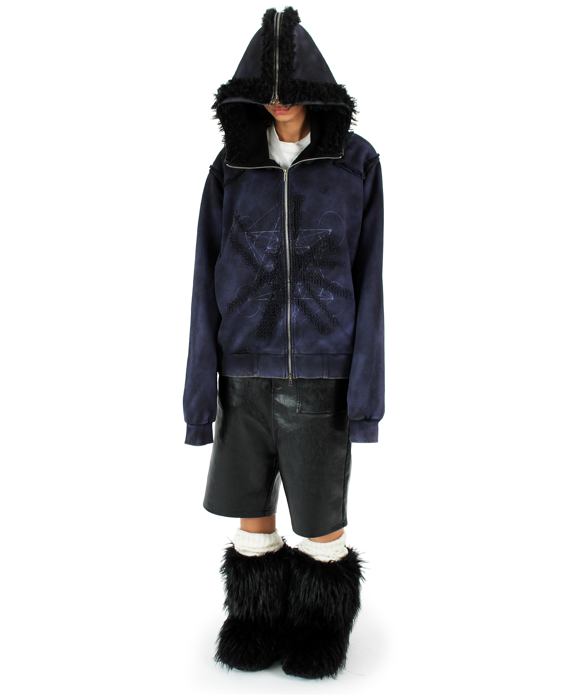 【完売!新品未使用】baybee♡poodle jacket rangercartel fur zip hoodie